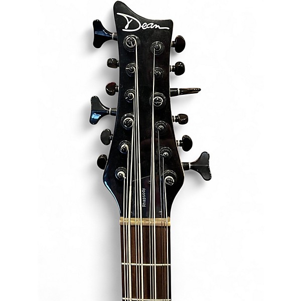 Used Dean Rhapsody 12 12-String Trans Black Electric Bass Guitar