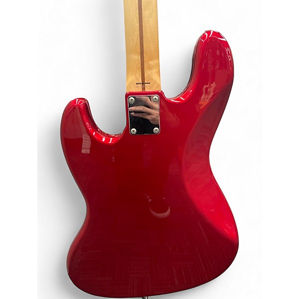 Used Fender JB 62 JAZZ BASS REISSUE Candy Apple Red Electric Bass Guitar