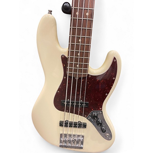 Used Fender American Standard Jazz Bass V Olympic White Electric Bass Guitar