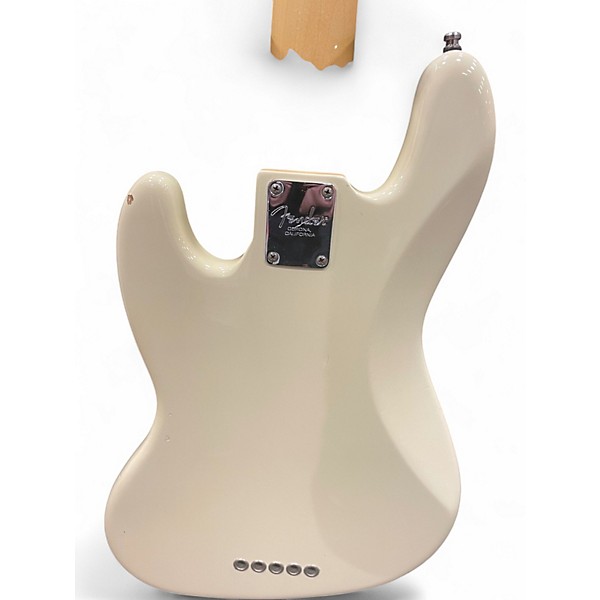 Used Fender American Standard Jazz Bass V Olympic White Electric Bass Guitar