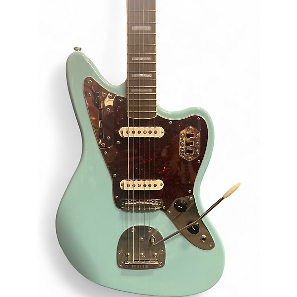 Used Squier Vintage Modified Jaguar Daphne Blue Solid Body Electric Guitar