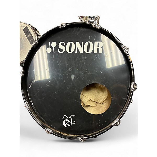 Used SONOR 5 Piece Force 3001 Black Drum Kit