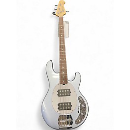 Used Sterling by Music Man SUB SERIES STINGRAY 4HH Silver Electric Bass Guitar
