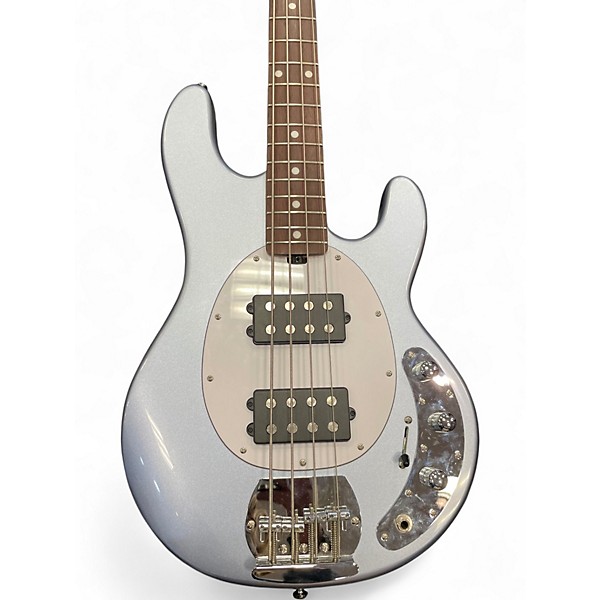 Used Sterling by Music Man SUB SERIES STINGRAY 4HH Silver Electric Bass Guitar