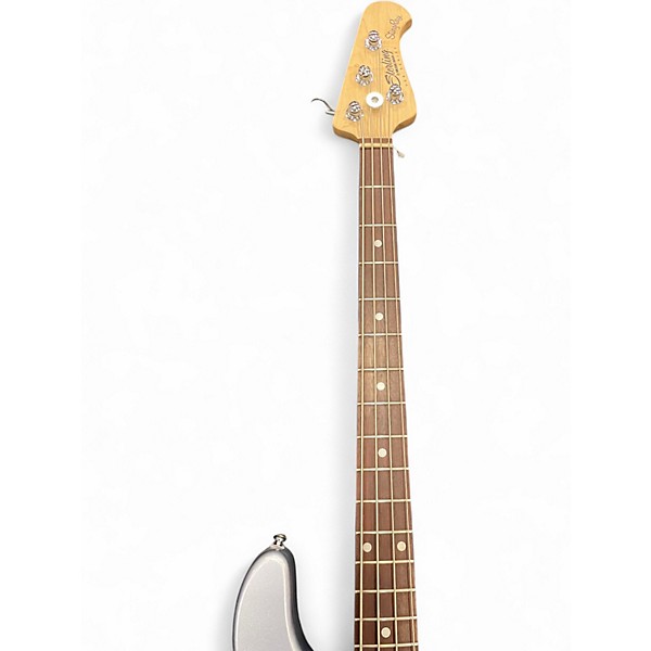 Used Sterling by Music Man SUB SERIES STINGRAY 4HH Silver Electric Bass Guitar
