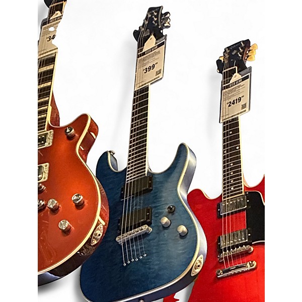 Used Schecter Guitar Research C1 Platinum Blue Solid Body Electric Guitar