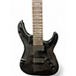 Used Schecter Guitar Research Hellraiser C7 7 String Trans Black Solid Body Electric Guitar