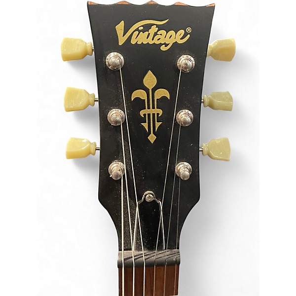 Used Vintage V120 Black Solid Body Electric Guitar