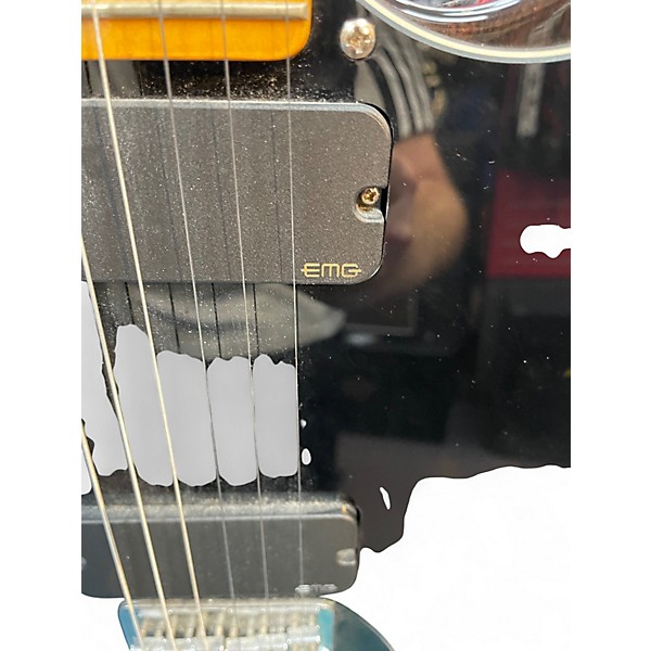 Used Fender Modern Player Telecaster Thinline Deluxe Trans Black Hollow Body Electric Guitar