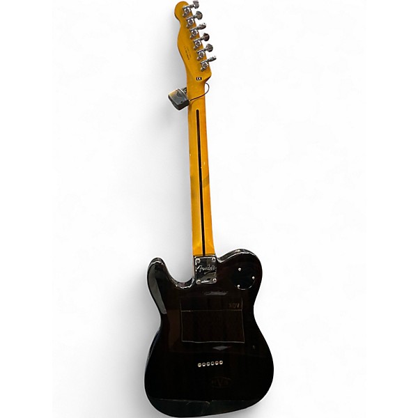 Used Fender Modern Player Telecaster Thinline Deluxe Trans Black Hollow Body Electric Guitar