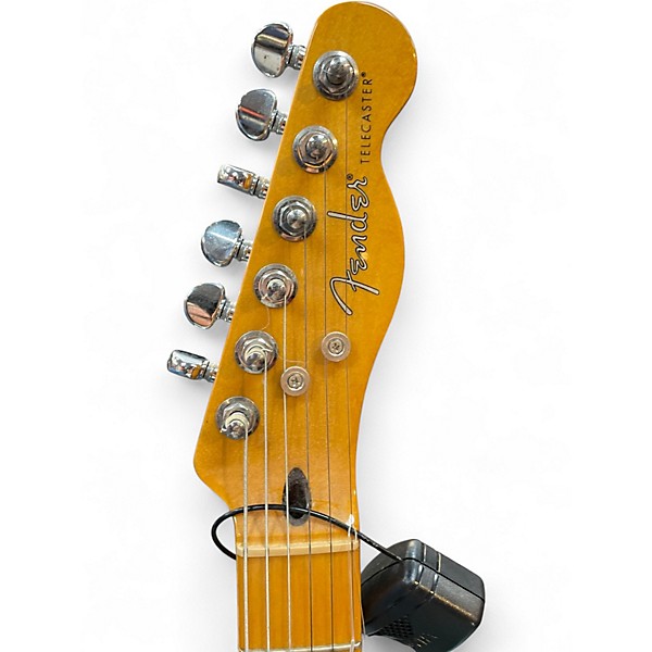 Used Fender Modern Player Telecaster Thinline Deluxe Trans Black Hollow Body Electric Guitar