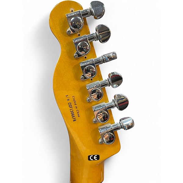 Used Fender Modern Player Telecaster Thinline Deluxe Trans Black Hollow Body Electric Guitar