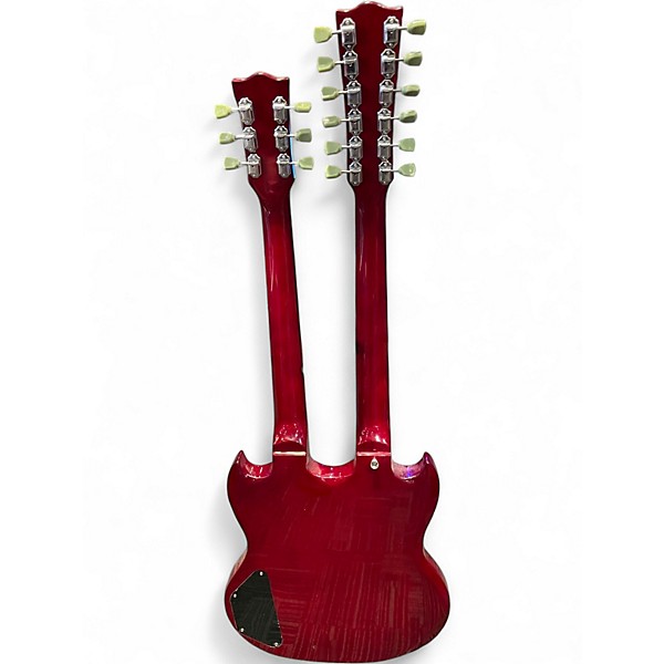 Used Cozart 6/12 DOUBLE NECK SG STYLE Heritage Cherry Solid Body Electric Guitar