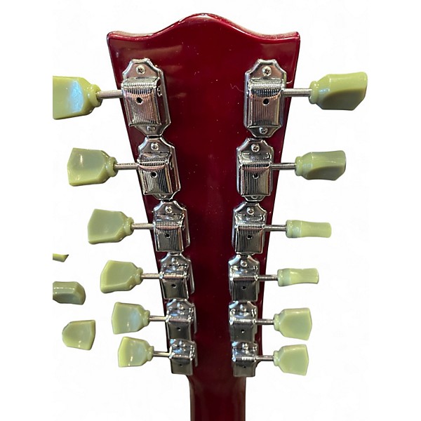 Used Cozart 6/12 DOUBLE NECK SG STYLE Heritage Cherry Solid Body Electric Guitar