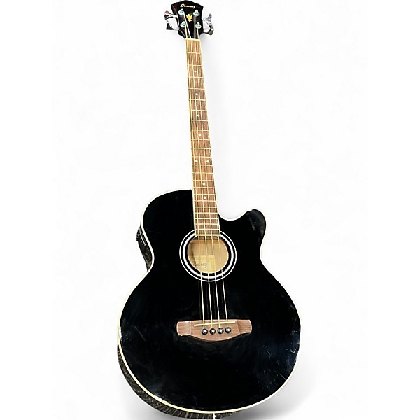 Used Ibanez AEB5E Black Acoustic Bass Guitar