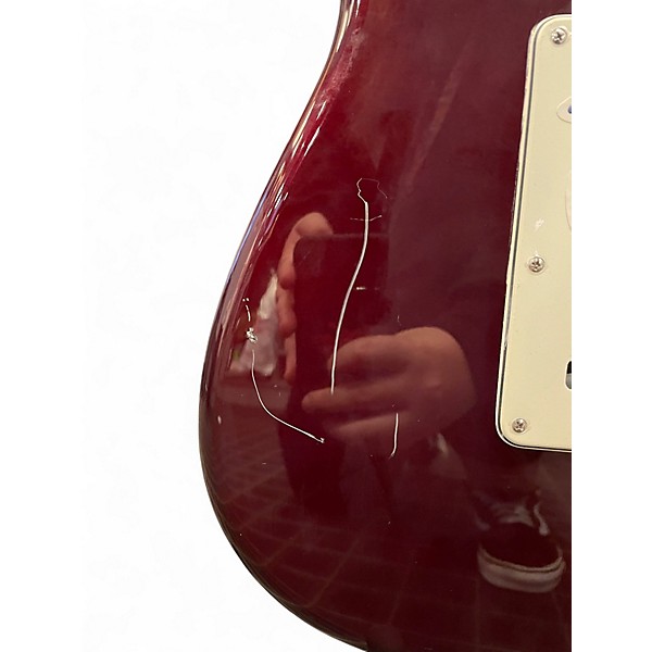 Used Fender Standard Stratocaster Maroon Solid Body Electric Guitar