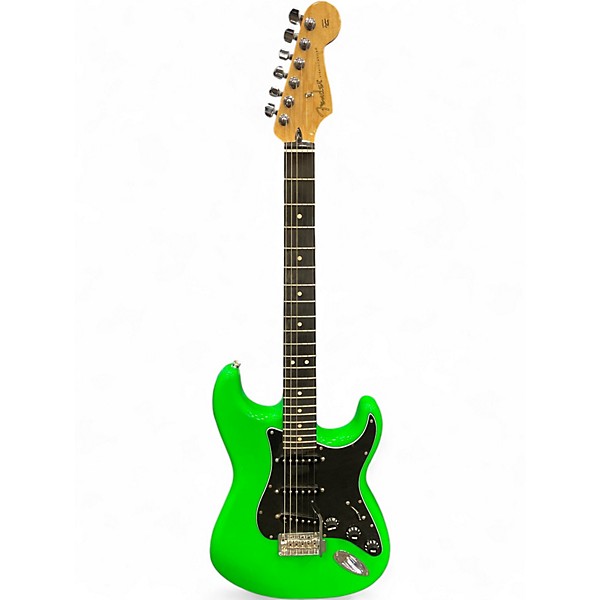 Used 2022 Fender Player Stratocaster Neon Green Solid Body Electric Guitar