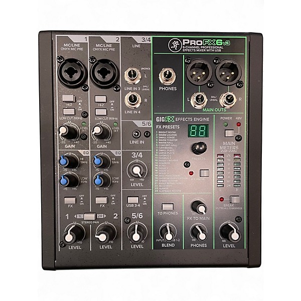 Used Mackie PROFX6 Unpowered Mixer