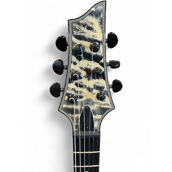 Used Schecter Guitar Research C1 Platinum Limited Edition Quilt Top SNOW LEOPARD Solid Body Electric Guitar