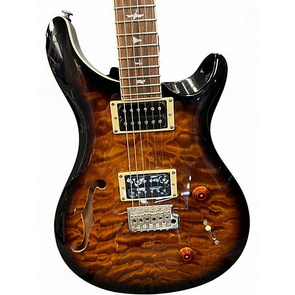 Used PRS SE Custom 22 Semi-Hollowbody Tobacco Sunburst Hollow Body Electric Guitar