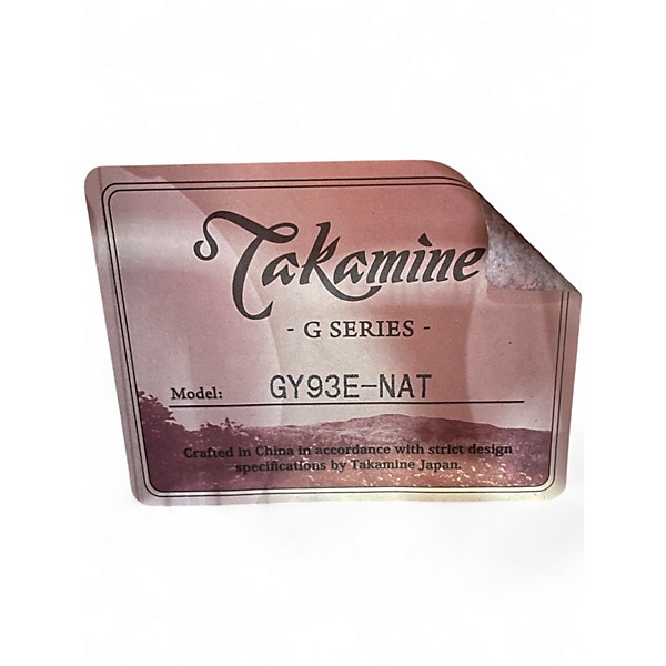 Used Takamine GY93E Natural Acoustic Electric Guitar