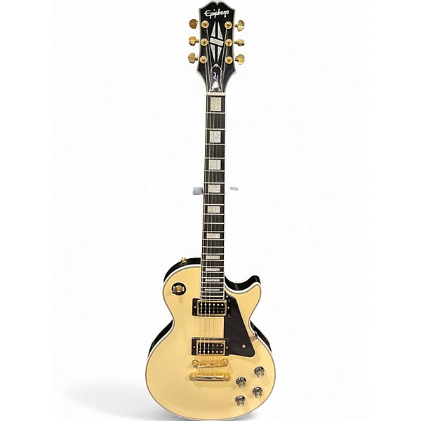 Used Epiphone Les Paul Custom Antique Ivory Solid Body Electric Guitar
