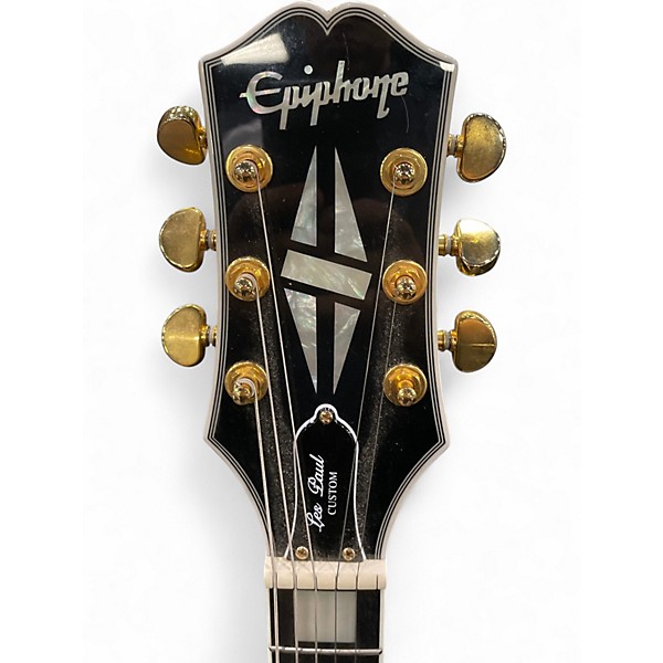 Used Epiphone Les Paul Custom Antique Ivory Solid Body Electric Guitar