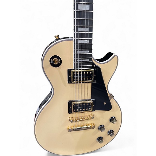 Used Epiphone Les Paul Custom Antique Ivory Solid Body Electric Guitar