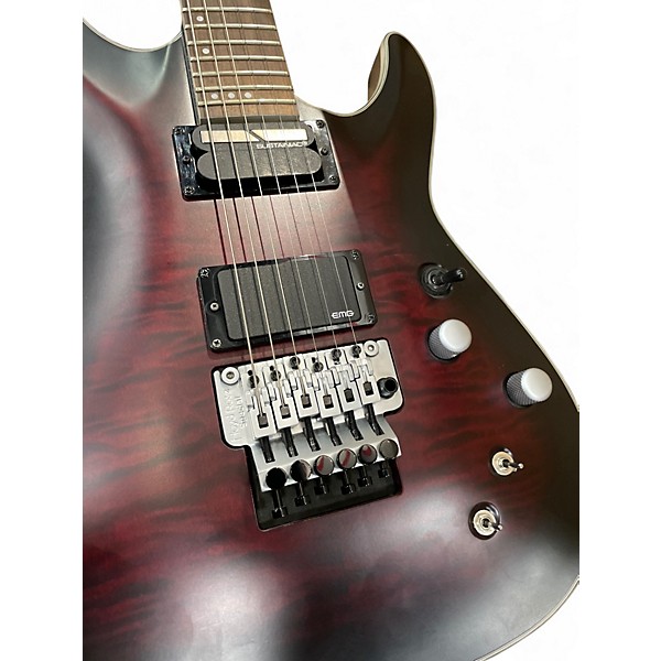 Used Schecter Guitar Research C1 Platinum FRS Trans Red Solid Body Electric Guitar