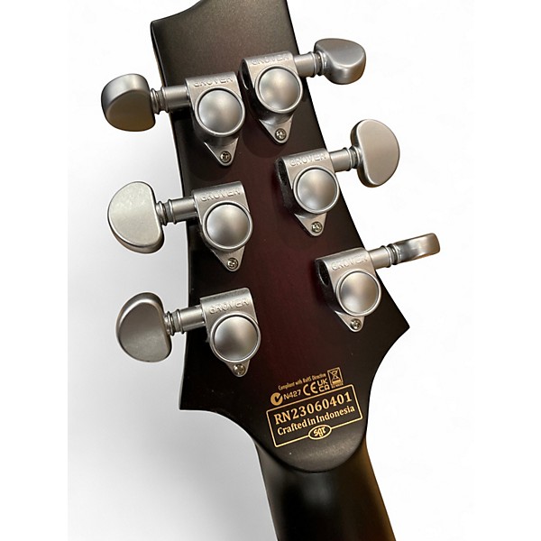 Used Schecter Guitar Research C1 Platinum FRS Trans Red Solid Body Electric Guitar