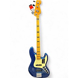 Used Fender American Ultra Jazz Bass COBRA BLUE Electric Bass Guitar
