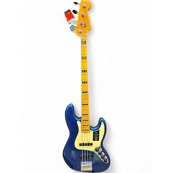 Used Fender American Ultra Jazz Bass COBRA BLUE Electric Bass Guitar