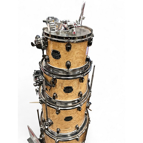 Used Mapex 5 Piece Saturn VI Natural Mapa Burl Drum Kit