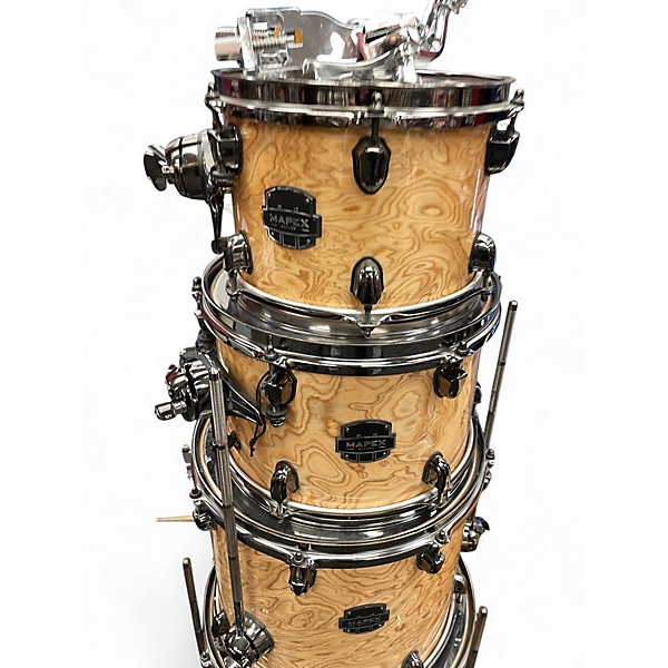 Used Mapex 5 Piece Saturn VI Natural Mapa Burl Drum Kit