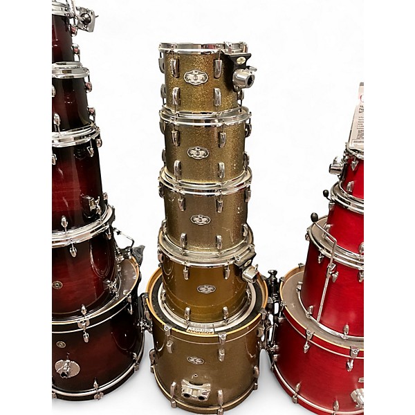 Used Pearl 5 Piece Vision Silver Sparkle Drum Kit