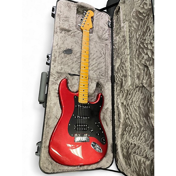 Used Fender american ultra II stratocaster HSS sinister red Solid Body Electric Guitar