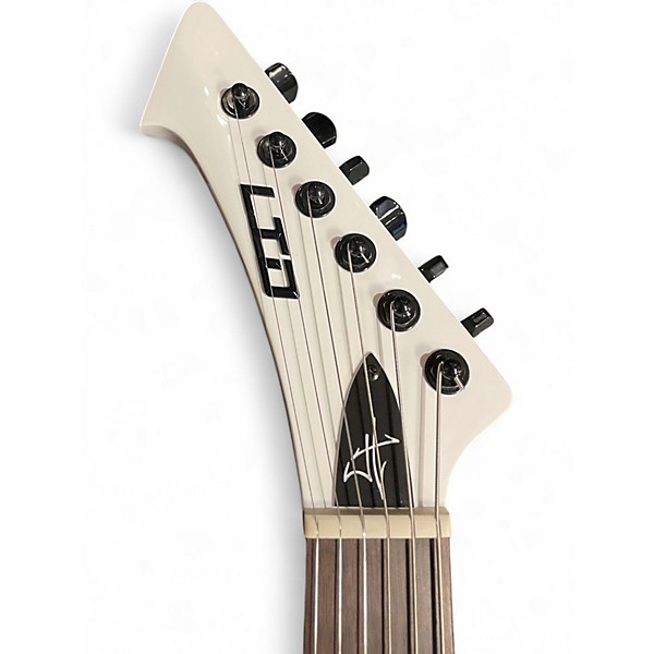 Used ESP LTD James Hetfield Snakebyte White Solid Body Electric Guitar