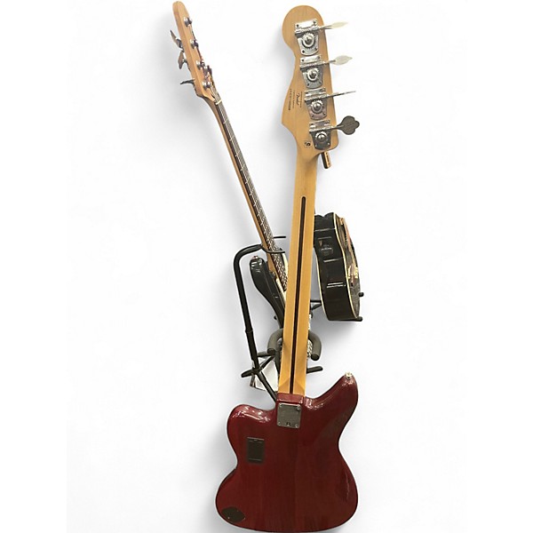 Used Squier Vintage Modified Jaguar Bass Candy Apple Red Electric Bass Guitar
