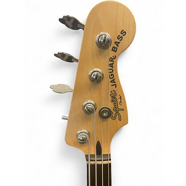 Used Squier Vintage Modified Jaguar Bass Candy Apple Red Electric Bass Guitar