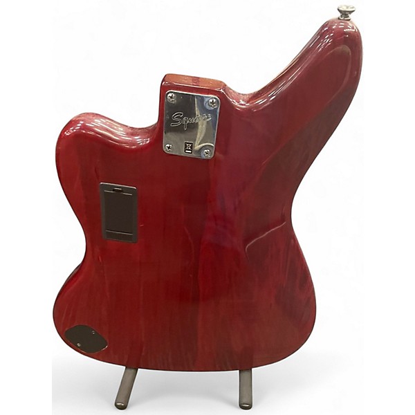 Used Squier Vintage Modified Jaguar Bass Candy Apple Red Electric Bass Guitar