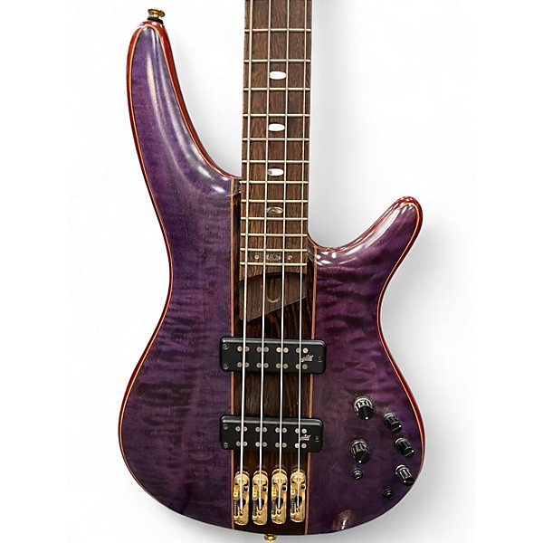 Used Ibanez SR2400 Purple Electric Bass Guitar