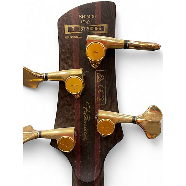 Used Ibanez SR2400 Purple Electric Bass Guitar