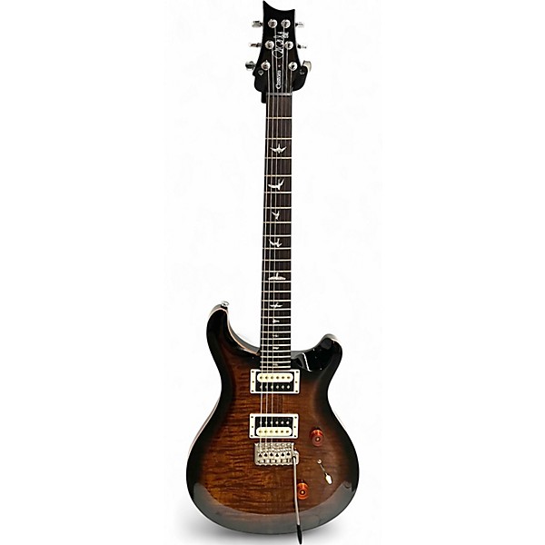 Used PRS SE Custom 24 Black and Gold Solid Body Electric Guitar