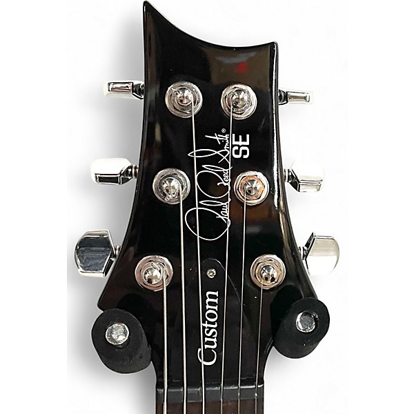 Used PRS SE Custom 24 Black and Gold Solid Body Electric Guitar