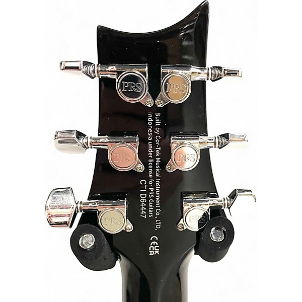 Used PRS SE Custom 24 Black and Gold Solid Body Electric Guitar