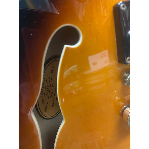 Used Epiphone Sheraton II 2 Tone Sunburst Hollow Body Electric Guitar