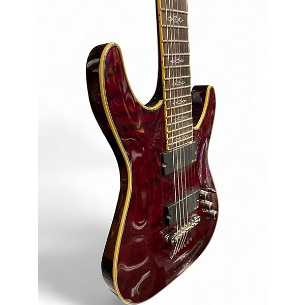 Used Schecter Guitar Research Hellraiser C7 7 String RED Solid Body Electric Guitar