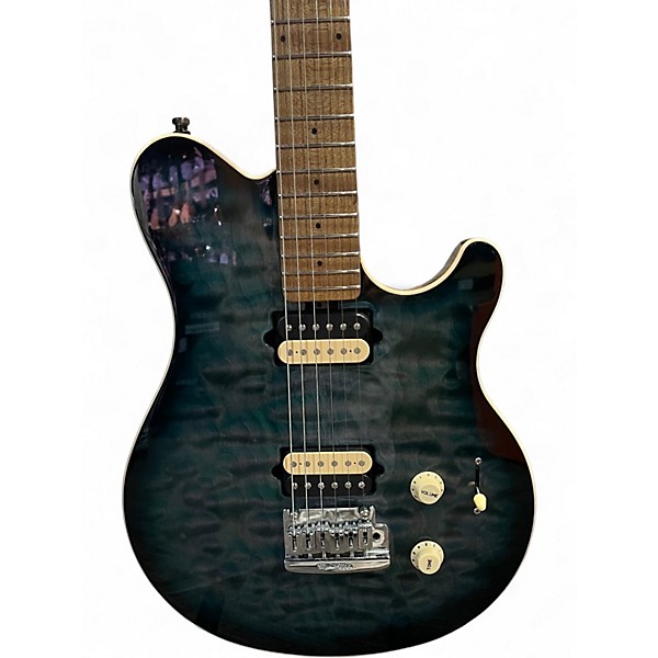 Used Ernie Ball Music Man Axis Super Sport HH QUILT TOP Solid Body Electric Guitar