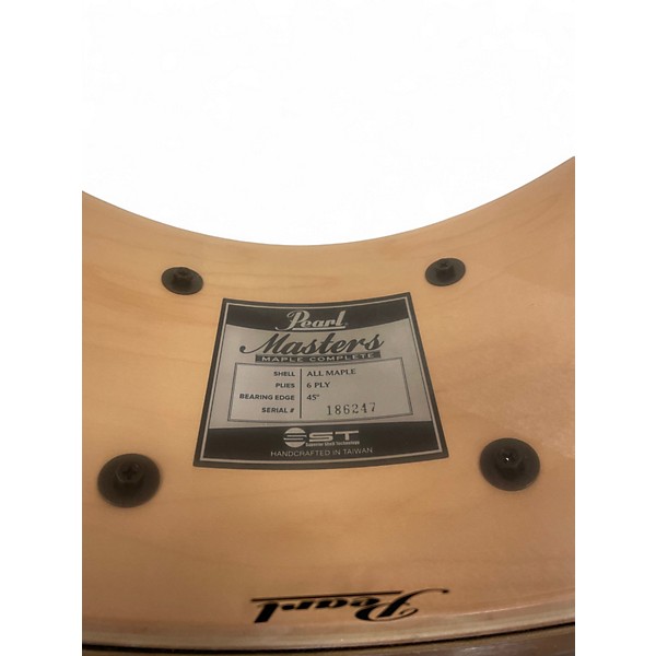 Used Pearl 6.5X14 Masters Maple Complete Tobacco Sunburst Drum
