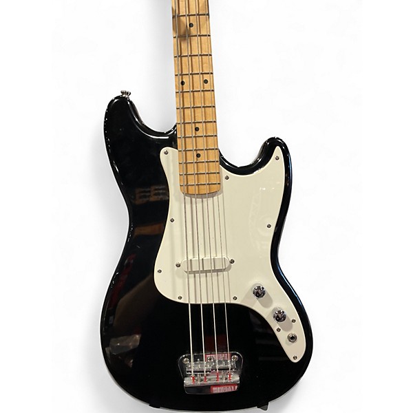 Used Squier Bronco Black Electric Bass Guitar